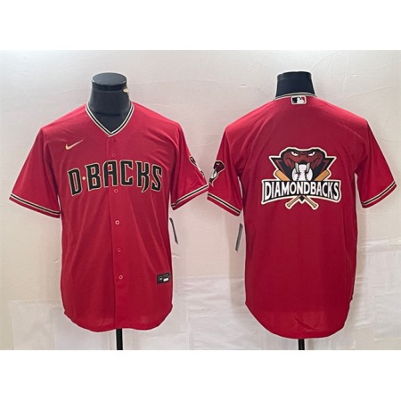 Men's Arizona Diamondbacks Red Team Big Logo Cool Base Stitched Baseball Jersey