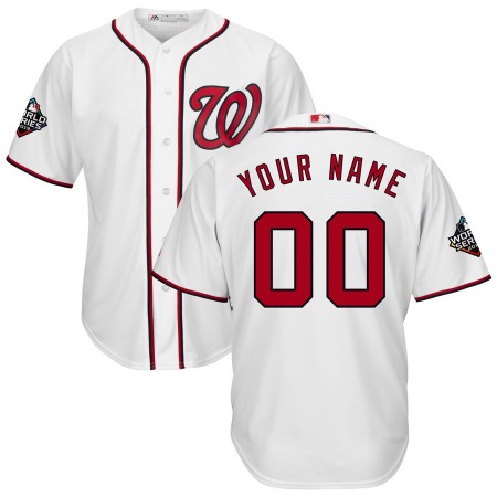 Washington Nationals ACTIVE PLAYER Custom Majestic White 2019 World Series Bound Official Cool Base Stitched Jersey Washington Nationals ACTIVE PLAYER Custom Majestic White 2019 World Series Bound Official Cool Base Stitched Jersey