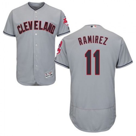 indians #11 Jose Ramirez Grey Flexbase Authentic Collection Stitched MLB Jersey indians #11 Jose Ramirez Grey Flexbase Authentic Collection Stitched MLB Jersey
