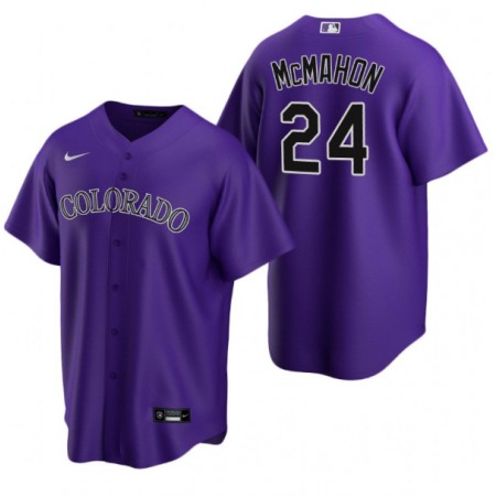 Men's Colorado Rockies #24 Ryan McMahon Purple Stitched Baseball Jersey Men's Colorado Rockies #24 Ryan McMahon Purple Stitched Baseball Jersey
