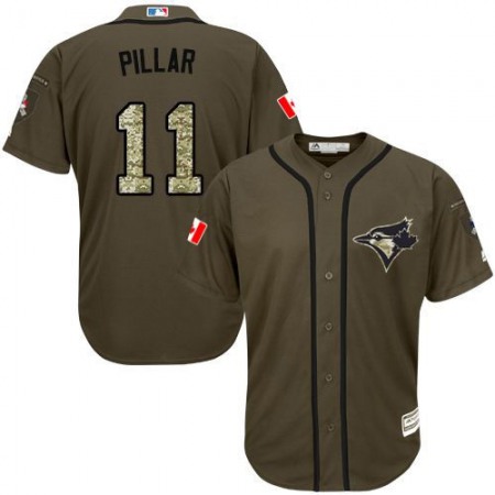Blue Jays #11 Kevin Pillar Green Salute to Service Stitched MLB Jersey Blue Jays #11 Kevin Pillar Green Salute to Service Stitched MLB Jersey