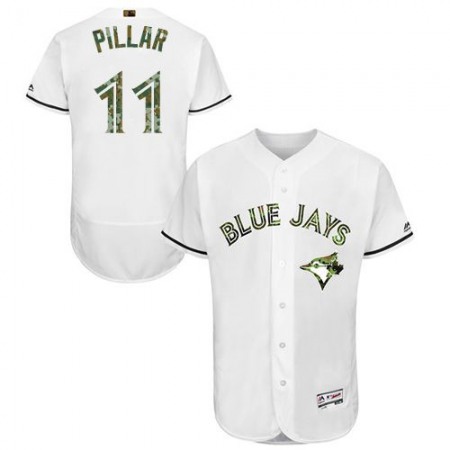 Blue Jays #11 Kevin Pillar White Flexbase Authentic Collection 2016 Memorial Day Stitched MLB Jersey Blue Jays #11 Kevin Pillar White Flexbase Authentic Collection 2016 Memorial Day Stitched MLB Jersey