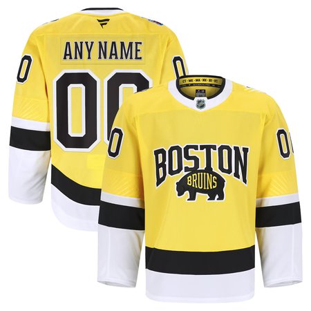 Men's Boston Bruins Custom Gold 2026 NHL Stadium Series Authentic Pro Custom Jersey