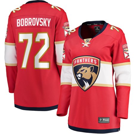 Women's Florida Panthers #72 Sergei Bobrovsky Red Home Jersey