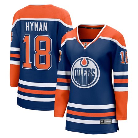Women's Edmonton Oilers #18 Zach Hyman Royal Home Player Jersey