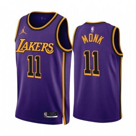 Men's Los Angeles Lakers #11 Malik Monk 2022/23 Purple Statement Edition Stitched Basketball Jersey Men's Los Angeles Lakers #11 Malik Monk 2022/23 Purple Statement Edition Stitched Basketball Jersey