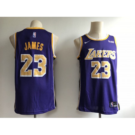 Men's Los Angeles Lakers #23 LeBron James Purple 2018/19 Statement Edition Swingman Stitched NBA Jersey Men's Los Angeles Lakers #23 LeBron James Purple 2018/19 Statement Edition Swingman Stitched NBA Jersey