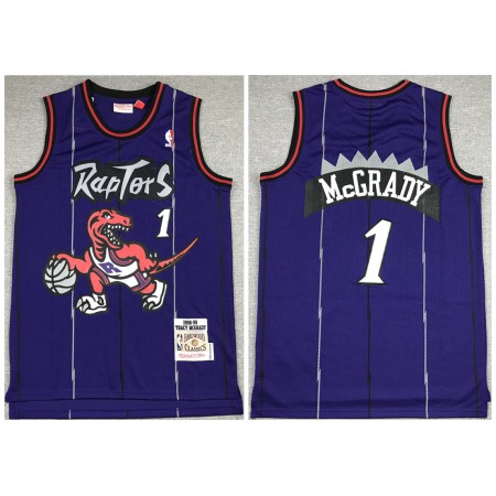 Men's Toronto Raptors #1 Tracy Mcgrady Purple Throwback Stitched Jersey Men's Toronto Raptors #1 Tracy Mcgrady Purple Throwback Stitched Jersey