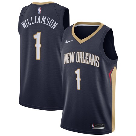 Men's New Orleans Pelicans #1 Zion Williamson Navy Stitched NBA Jersey Men's New Orleans Pelicans #1 Zion Williamson Navy Stitched NBA Jersey