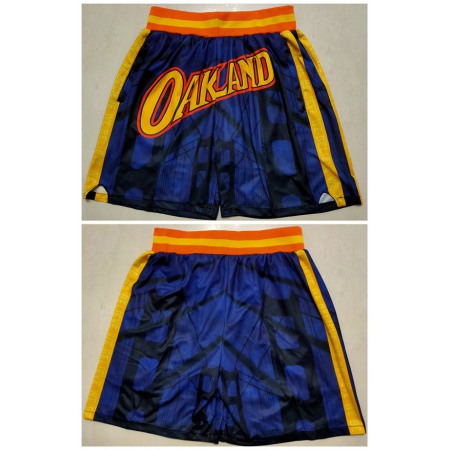 Men's Golden State Warriors Navy Shorts(Run Small)