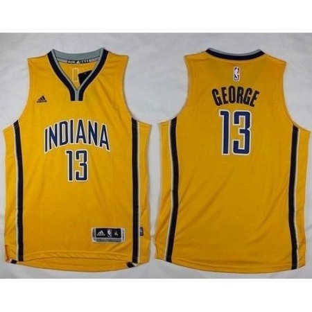 Pacers #13 Paul George Yellow Youth Stitched NBA Jersey