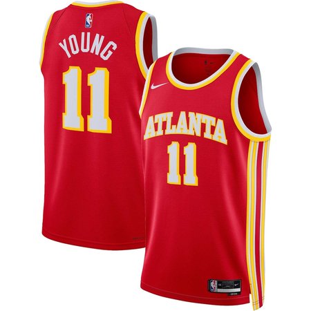 Men's Atlanta Hawks #11 Trae Young Red Swingman Icon Edition Jersey
