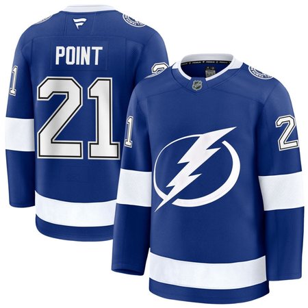 Men's Tampa Bay Lightning #21 Brayden Point 2024-25 Blue Stitched Premium Jersey