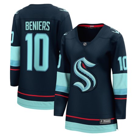 Women's Seattle Kraken #10 Matty Beniers Deep Sea Blue Home Player Jersey