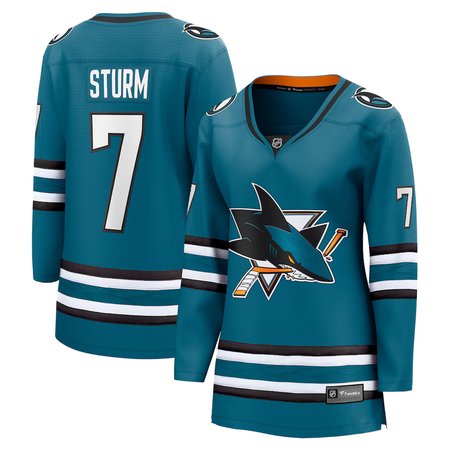 Women's San Jose Sharks #7 Nico Sturm Teal Home Player Jersey