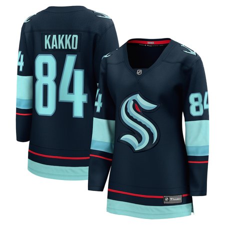 Women's Seattle Kraken #84 Kaapo Kakko Deep Sea Blue Home Player Jersey