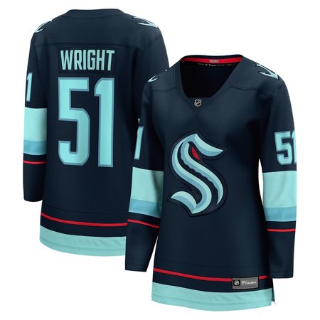 Women's Seattle Kraken #51 Shane Wright Deep Sea Blue Home Jersey