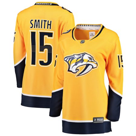 Women's Nashville Predators #15 Craig Smith Gold Player Jersey