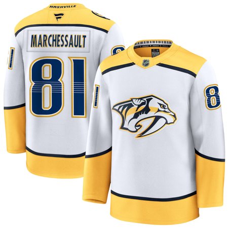 Men's Nashville Predators #81 Jonathan Marchessault White Home Premium Jersey
