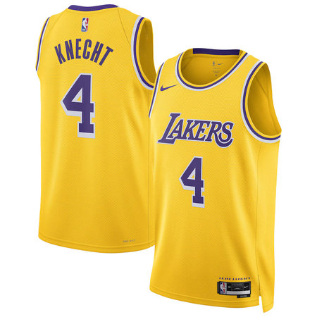 Women's Los Angeles Lakers #4 Dalton Knecht Gold Swingman Jersey