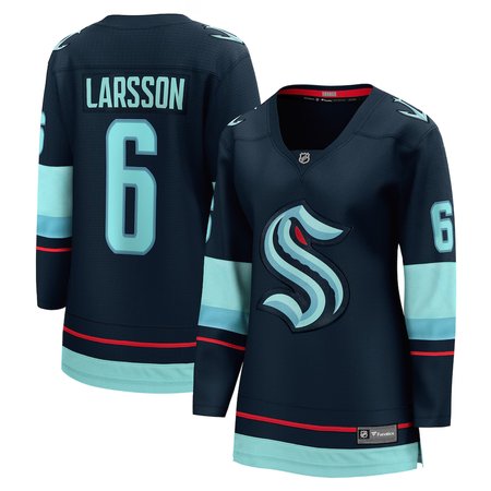 Women's Seattle Kraken #6 Adam Larsson Deep Sea Blue Home Player Jersey