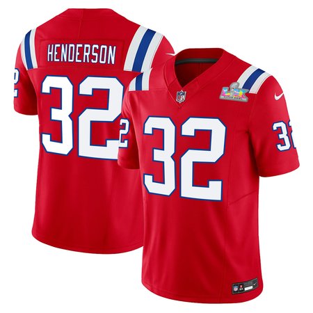 Youth New England Patriots #32 TreVeyon Henderson Red F.U.S.E. Vapor Limited Stitched Football Jersey