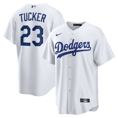 Men's Los Angeles Dodgers #23 Kyle Tucker White Home Replica Jersey