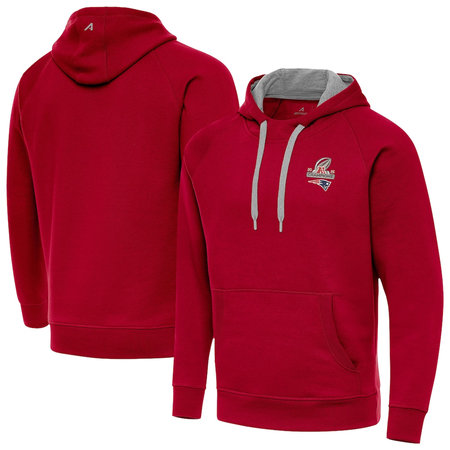 Men's New England Patriots Antigua Red 2025 AFC Champions Victory Hoodie