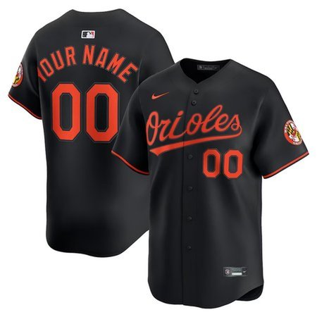 Men's Baltimore Orioles Nike Black Alternate Limited Custom Jersey