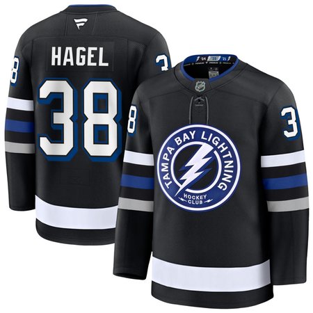 Men's Tampa Bay Lightning #38 Brandon Hagel Black Premium Jersey