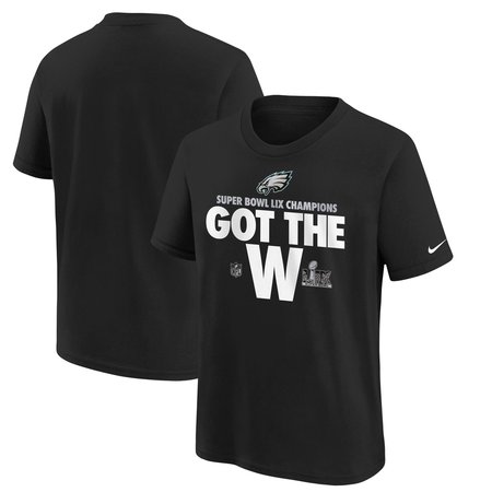 Youth Philadelphia Eagles Black Super Bowl LIX Champions Parade T-Shirt Youth Philadelphia Eagles Black Super Bowl LIX Champions Parade T-Shirt
