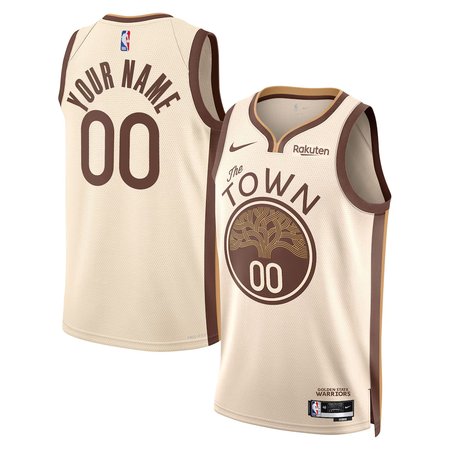 Men's Golden State Warriors Cream 2025/26 City Edition Swingman Custom Jersey