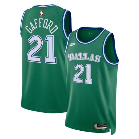 Men's Dallas Mavericks #21 Daniel Gafford Nike Green Swingman Classic Edition Jersey