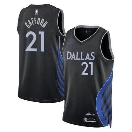 Youth Dallas Mavericks #21 Daniel Gafford Nike Black Swingman Jersey