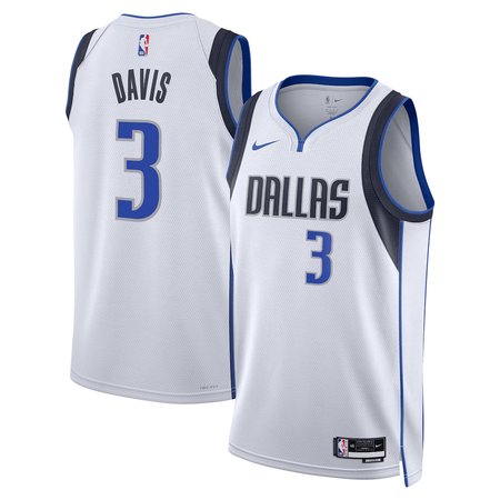 Men's Dallas Mavericks #3 Anthony Davis Nike White Swingman Association Edition Jersey