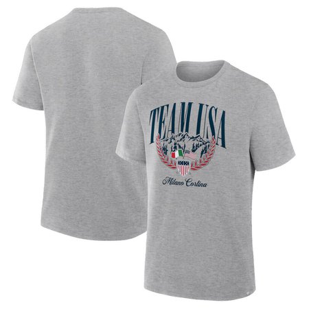 Men's Team USA Gray 2026 Winter Olympics Laurels T-Shirt