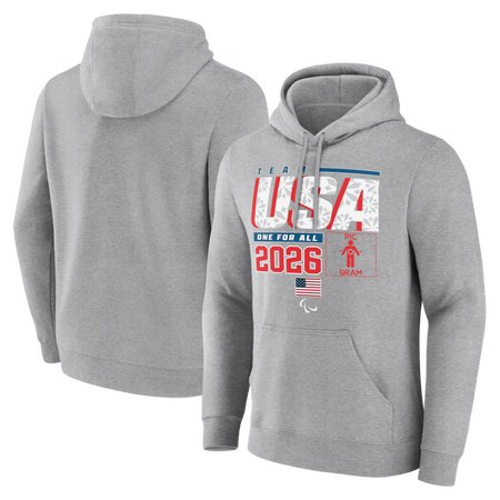 Men's Team USA Gray 2026 Winter Paralympics Pic-O-Gram Hoodie