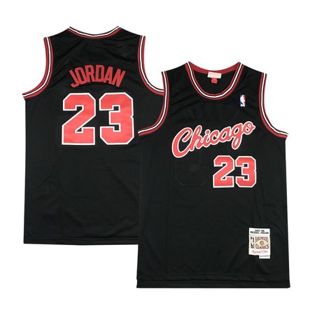 Men's Chicago Bulls #23 Michael Jordan Black Stitched Basketball Jersey