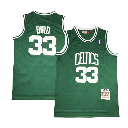 Men's Boston Celtics #33 Larry Bird Green Stitched Basketball Jersey