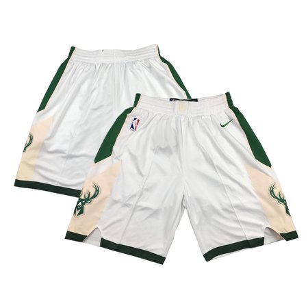 Men's Milwaukee Bucks White Shorts