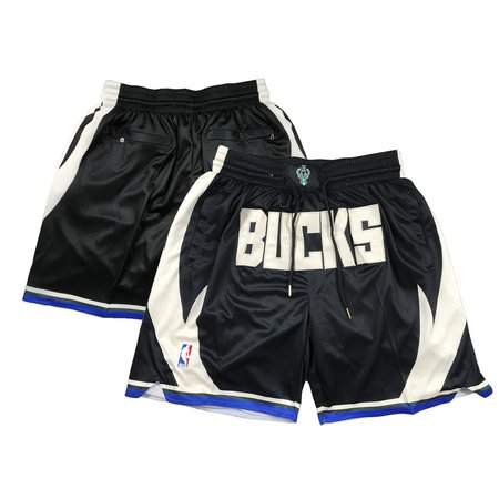 Men's Milwaukee Bucks Black Shorts