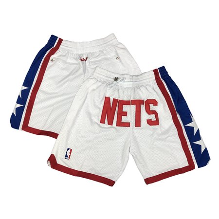 Men's Brooklyn Nets White Shorts