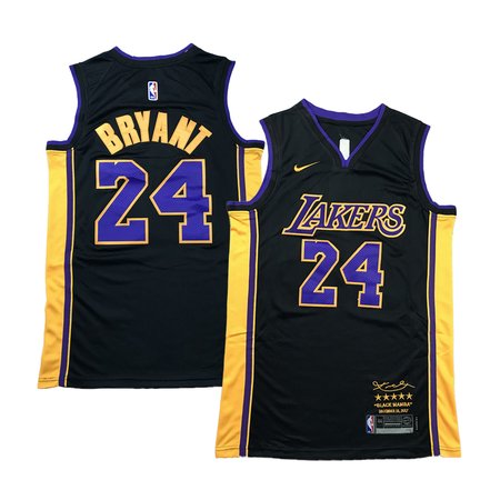 Men's Los Angeles Lakers #24 Kobe Bryant Black Stitched Basketball Jersey