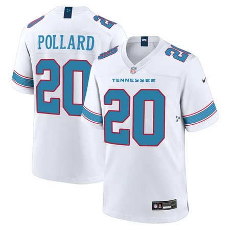 Men's Tennessee Titans #20 Tony Pollard Dike Nike White Game Jersey