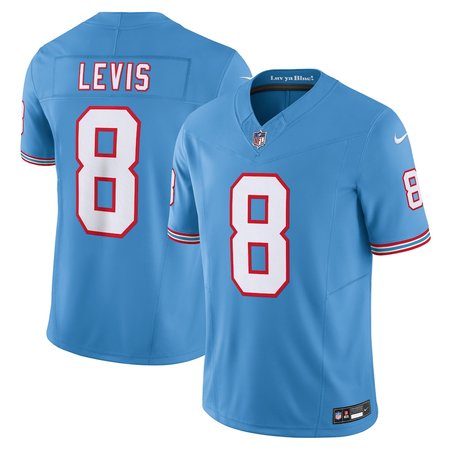 Youth Tennessee Titans #8 Will Levis Nike Light Blue Alternate Oilers Throwback Vapor F.U.S.E. Limited Jersey