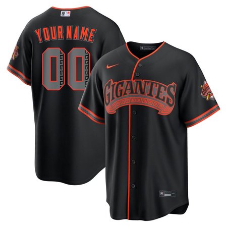 Men's San Francisco Giants Nike Black Alternate Stadium Custom Jersey