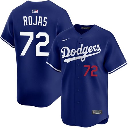 Men's Los Angeles Dodgers #72 Miguel Rojas Royal Home Stadium Jersey