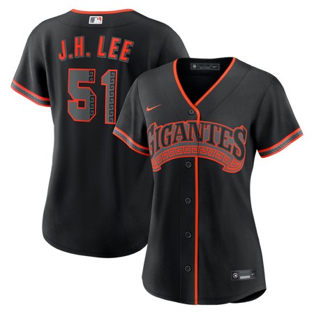 Women's San Francisco Giants #51 Jung Hoo Lee Nike Black Alternate Replica Jersey