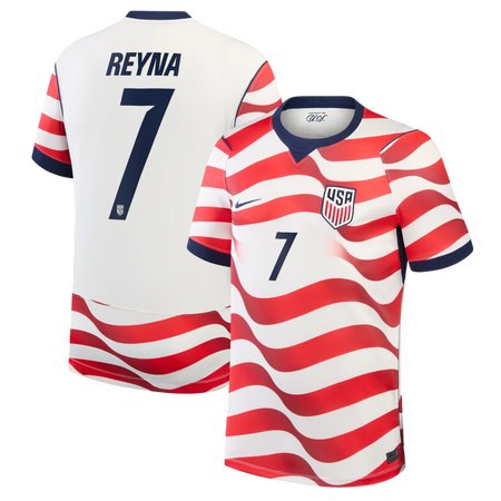 Men's Giovanni Reyna #7 USA Home Stadium Replica Jersey World Cup 2026