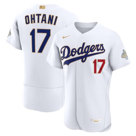Youth Los Angeles Dodgers #17 Shohei Ohtani Nike White 2026 Gold Collection Authentic Jersey